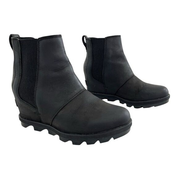 Sorel Womens Size 6.5 Black Joan Rhapsody Wedge Snow Boot - Picture 1 of 8